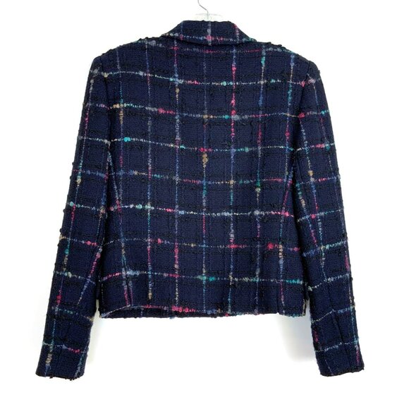 Vintage Herbert Grossman Rare Multi Color Rainbow Wool Tweed Blazer Sz 8-6 - Picture 8 of 16